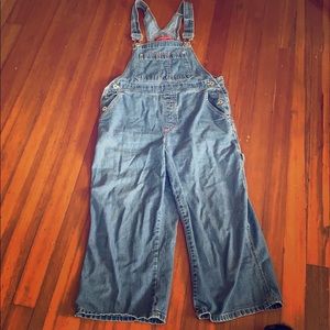 adorable vintage jean cropped overalls!